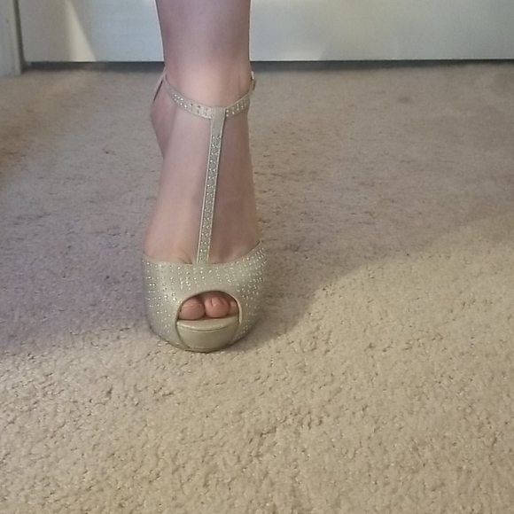 Silver Rhinestone Heels - Picture 9 of 10